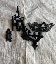 Load image into Gallery viewer, Ornate Black Metal Wall Sconce