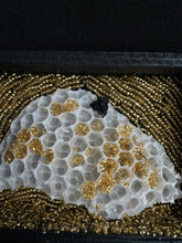 Load image into Gallery viewer, Honeycomb Shadowbox with Antique Bee Bead