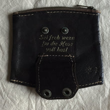 Load image into Gallery viewer, Antique Leather Lederhosen German Coin Purse
