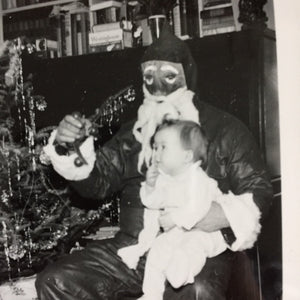 Antique Creepy Santa Photo