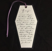 Load image into Gallery viewer, Coffin Shaped Grief Wall Art or BookMark