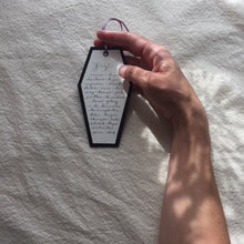 Load image into Gallery viewer, Coffin Shaped Grief Wall Art or BookMark