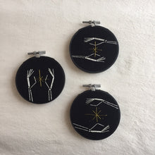 Load image into Gallery viewer, Skeleton Hands Holding Starlight Embroidery