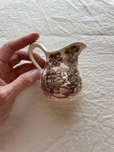 Wee Small Brown Transferware Creamer