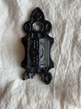 Load image into Gallery viewer, Ornate Black Metal Wall Sconce
