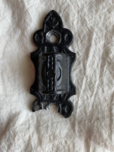 Ornate Black Metal Wall Sconce