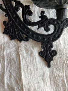 Ornate Black Metal Wall Sconce