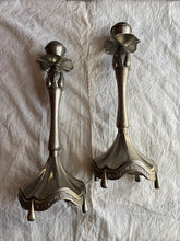 Load image into Gallery viewer, Ornate Silver Plate Candlesticks
