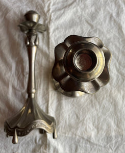 Ornate Silver Plate Candlesticks