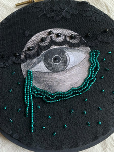Mixed Media Weeping Eye Embroidery