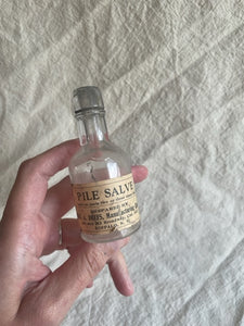 Antique Piles Salve Bottle